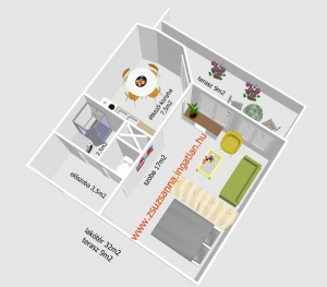 Szekszárd belvárosi, földszinti garzon 1